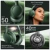 boAt Rockerz 371, 40mm Drivers, 50hrs Battery, 60ms Low Latency, ENx Tech, BT v5.4, Foldable Cups, Voice Assistant, Bluetooth Headphones, Wireless Headphone with Mic (Sage Green)