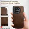 Leather Finish Back Cover Case for OnePlus 12R 5G